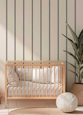 Papel de Parede Infantil - Listradinho Preto com Bolinhas